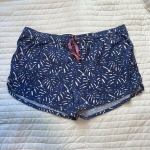 Southern Tide Sleep lounge shorts size large drawstring waist palm print